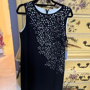 Calvin Klein Dress in brown with white underlay